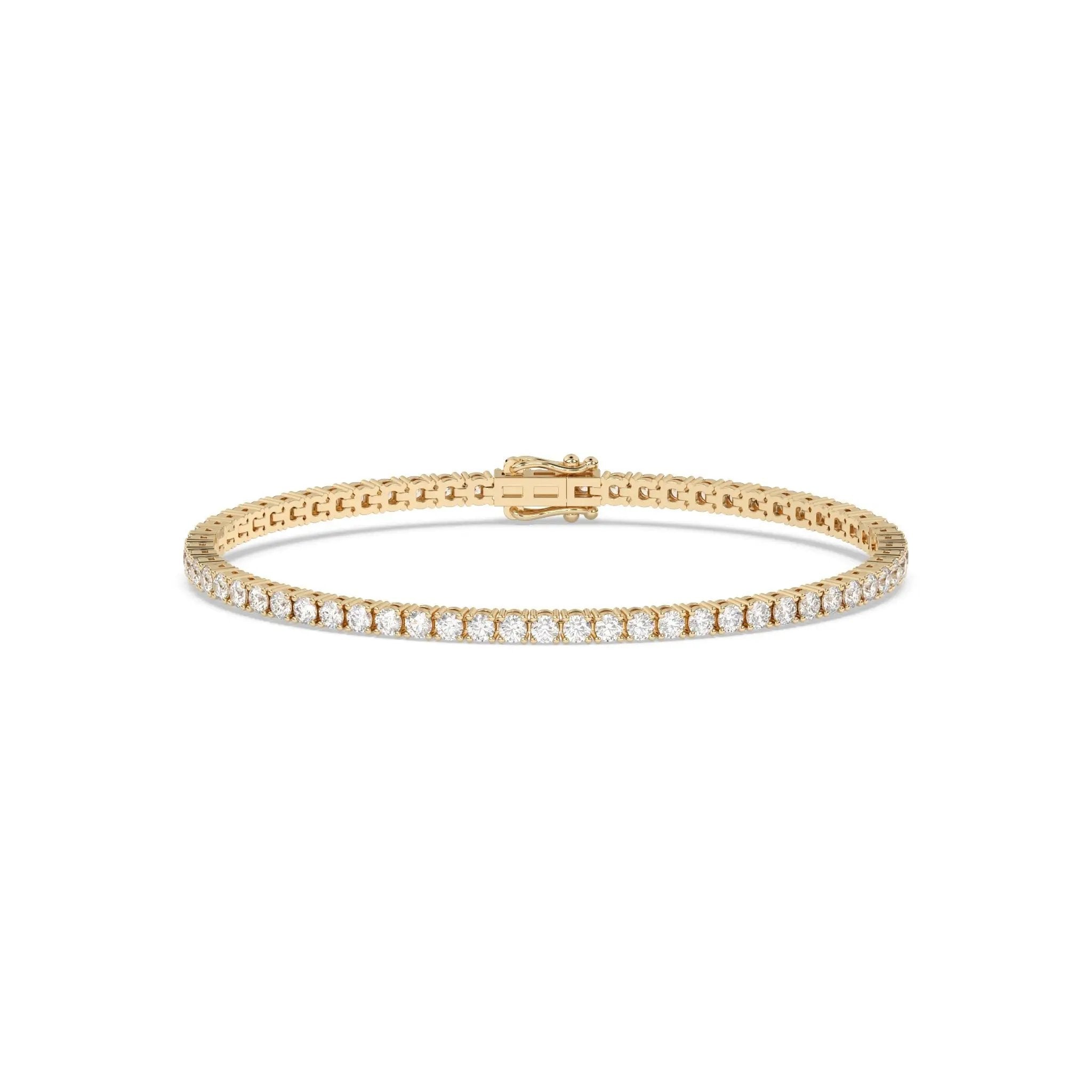diamond tennis bracelet handmade in 18k solid gold