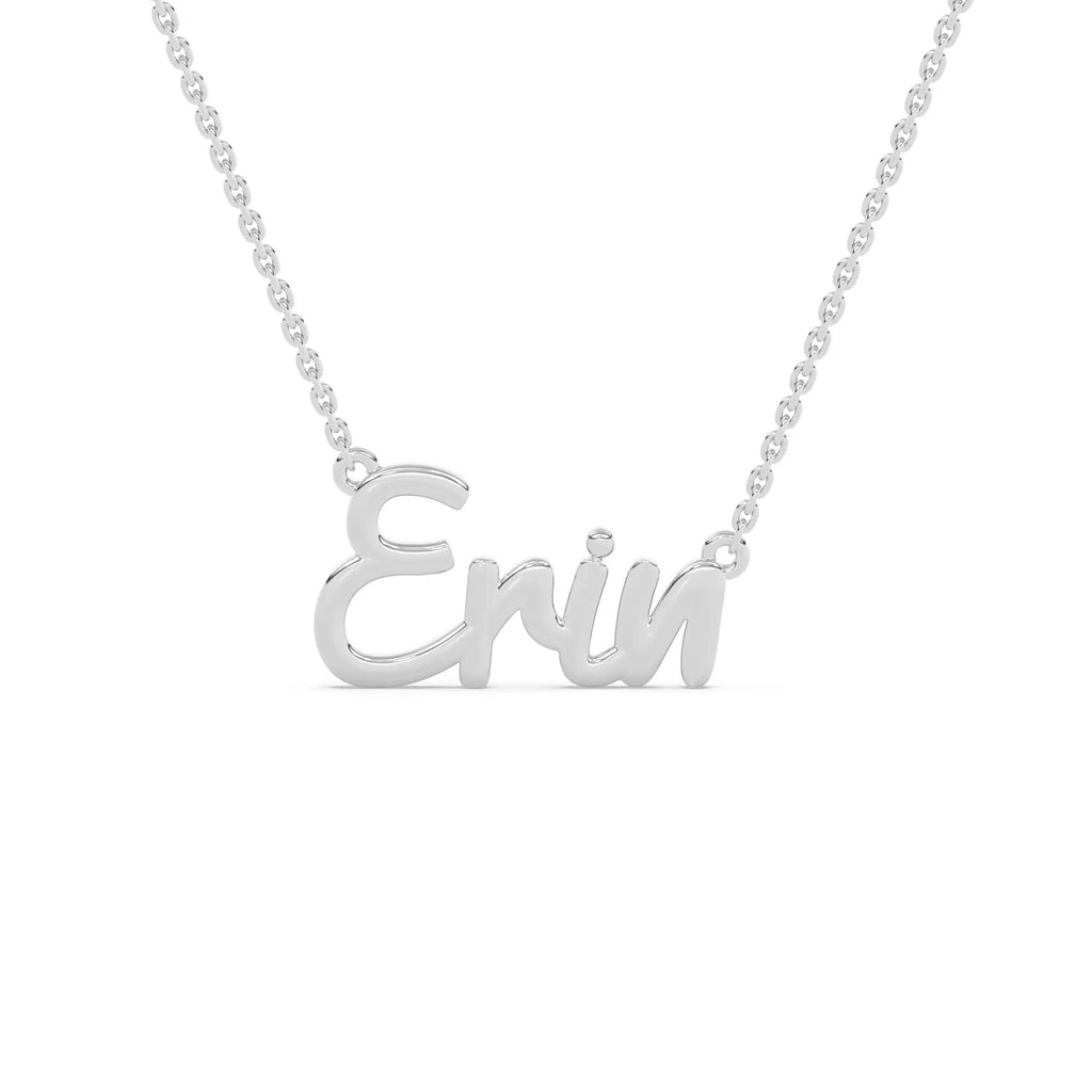 personalised name necklace handmade in 14k solid gold