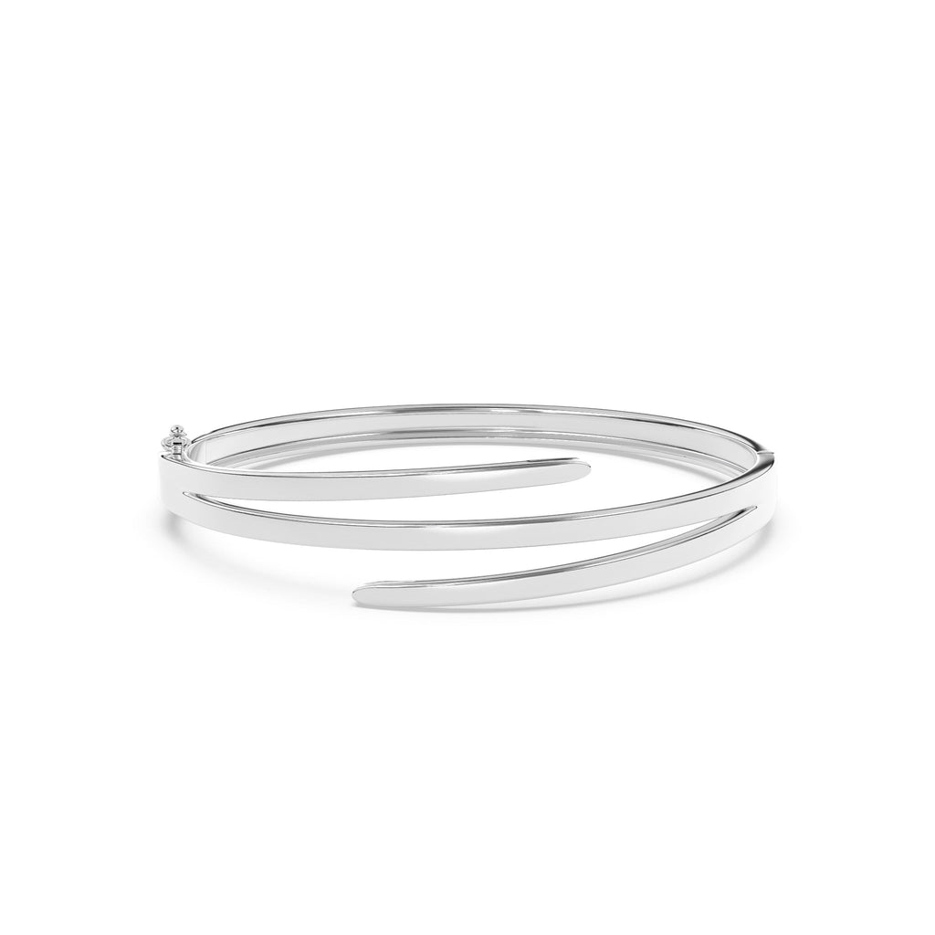 gold twist bangle handmade in 14k solid gold