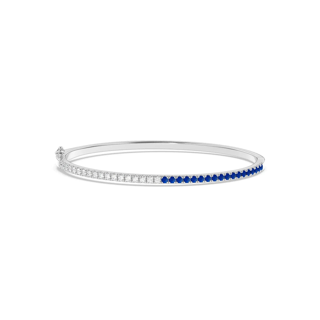 diamond and lapis bangle handmade in 14k solid gold
