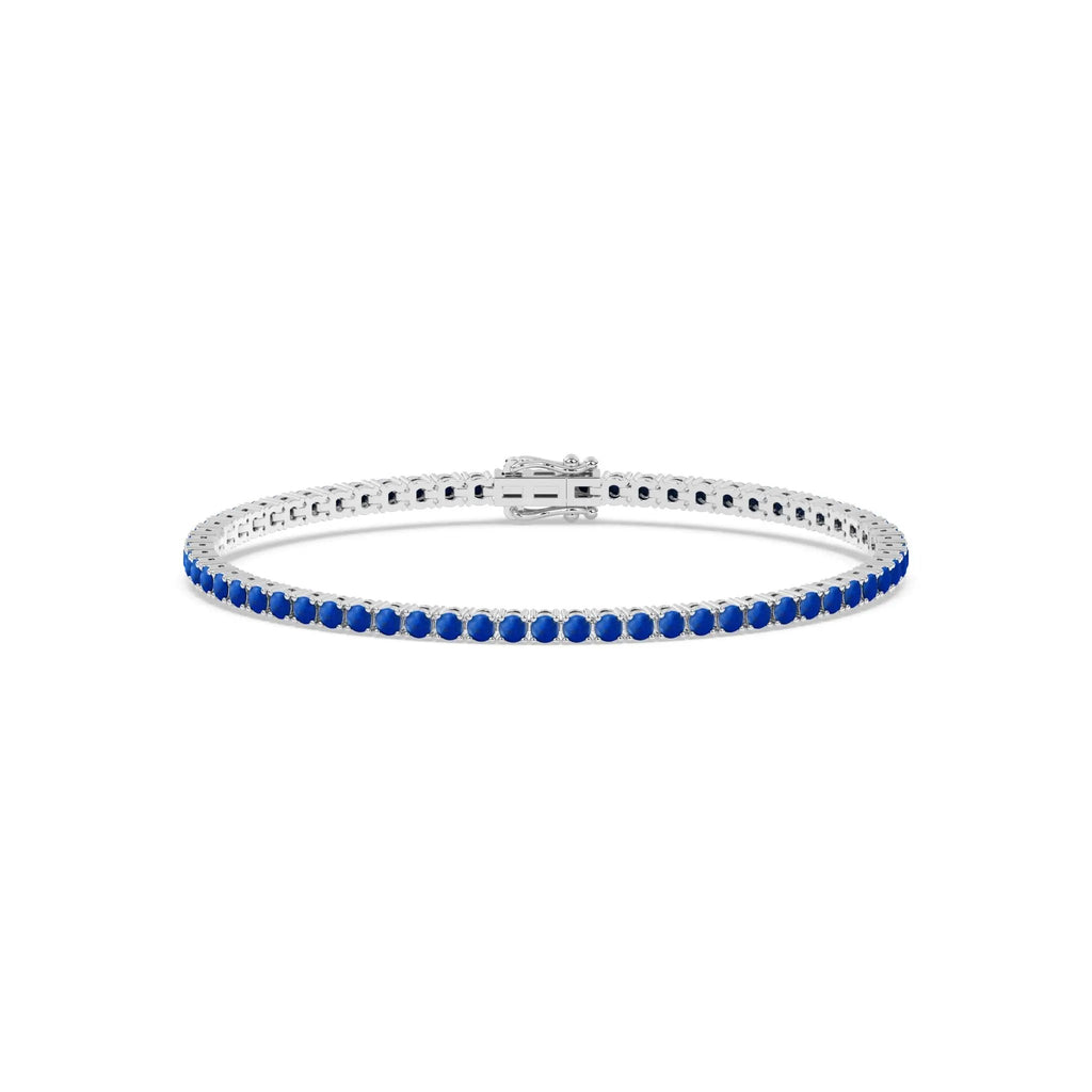 lapis tennis bracelet handmade in 14k solid gold