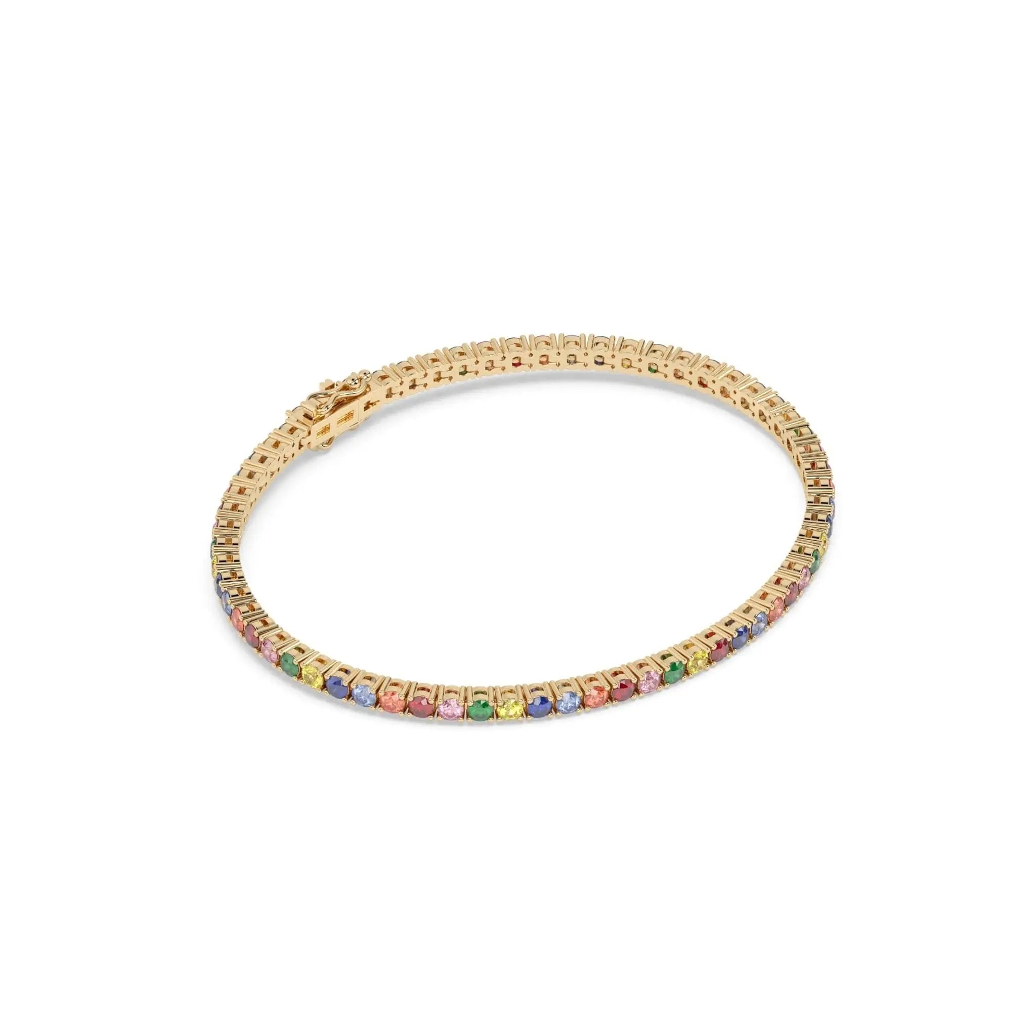 rainbow tennis bracelet