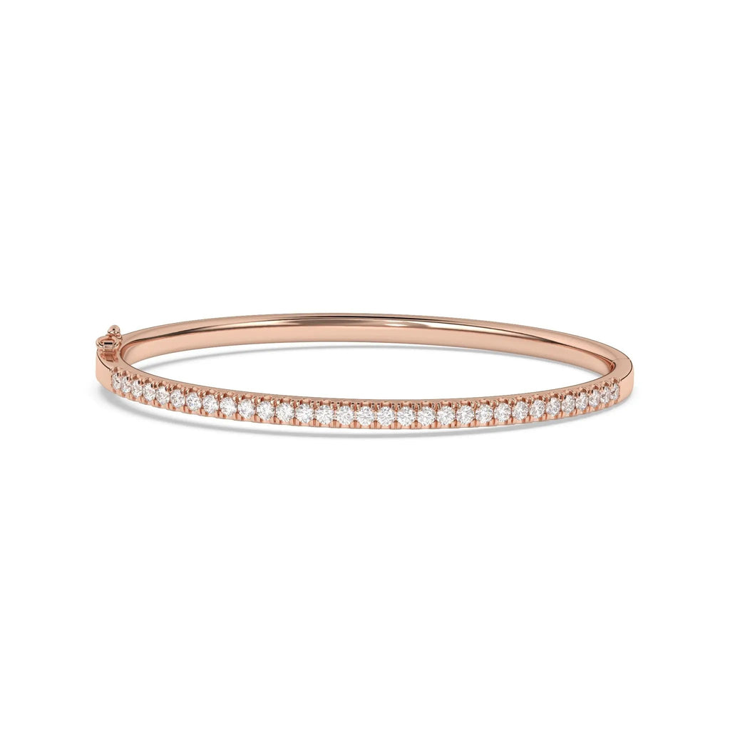 Solid Gold Bangle handmade in 18k solid rose gold